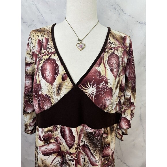 Vintage Tweenie Weenie Y2k Top Shirt Babydoll Blouse Whimsy Fairy Glittery 2X - Picture 4 of 14